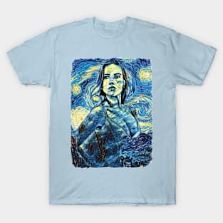 Hot Woman Van Gogh Style T-Shirt